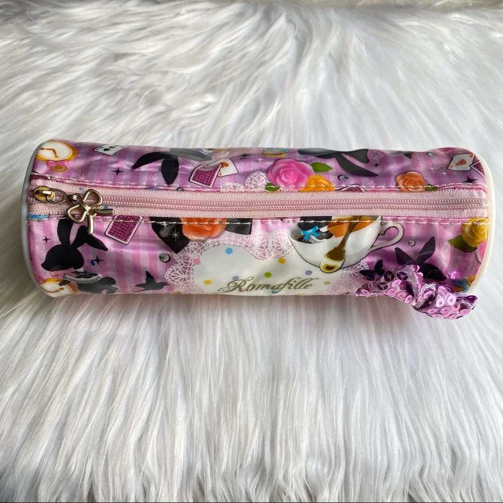 Romafille Alice Wonderland Pencil Case Pouch Make-Up Bag